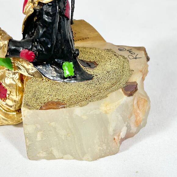 Ron Lee Hobo Clown with Umbrella Figurine Gold Onyx Hand Painted Signed 1987 - Picture 12 of 16